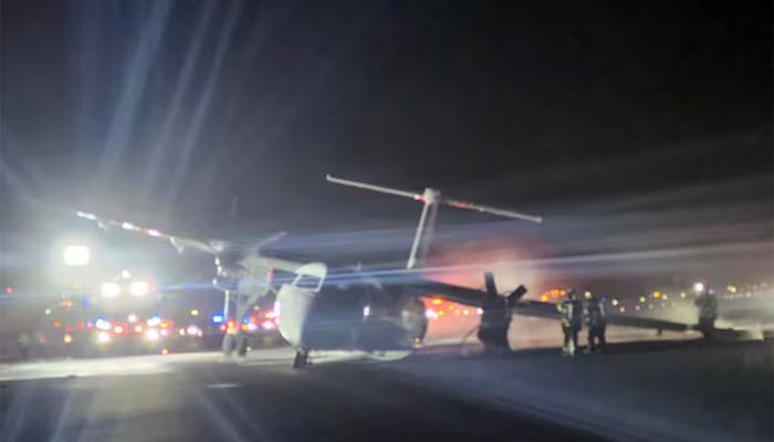 Bir uçak kazası daha! Felaketi yaşadılar, an be an kaydettiler… Önce sola saptı, ardından yolda alev aldı.