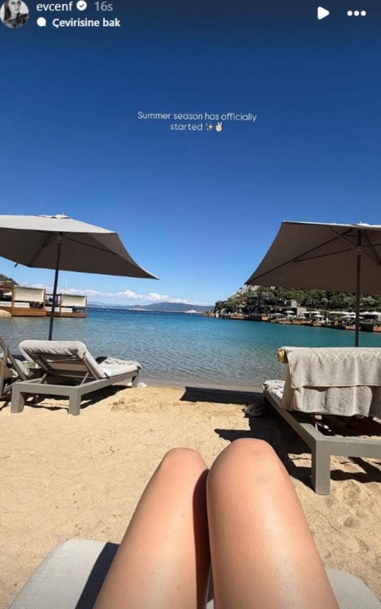 Fahriye Evcen sezonu erken açtı! Plajdan ilk paylaşım geldi