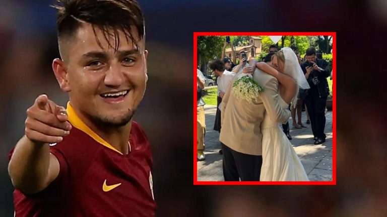 Cengiz Ünder ve Bilge Yenigül Roma’da evlendi! İddialı gelinlik olay oldu